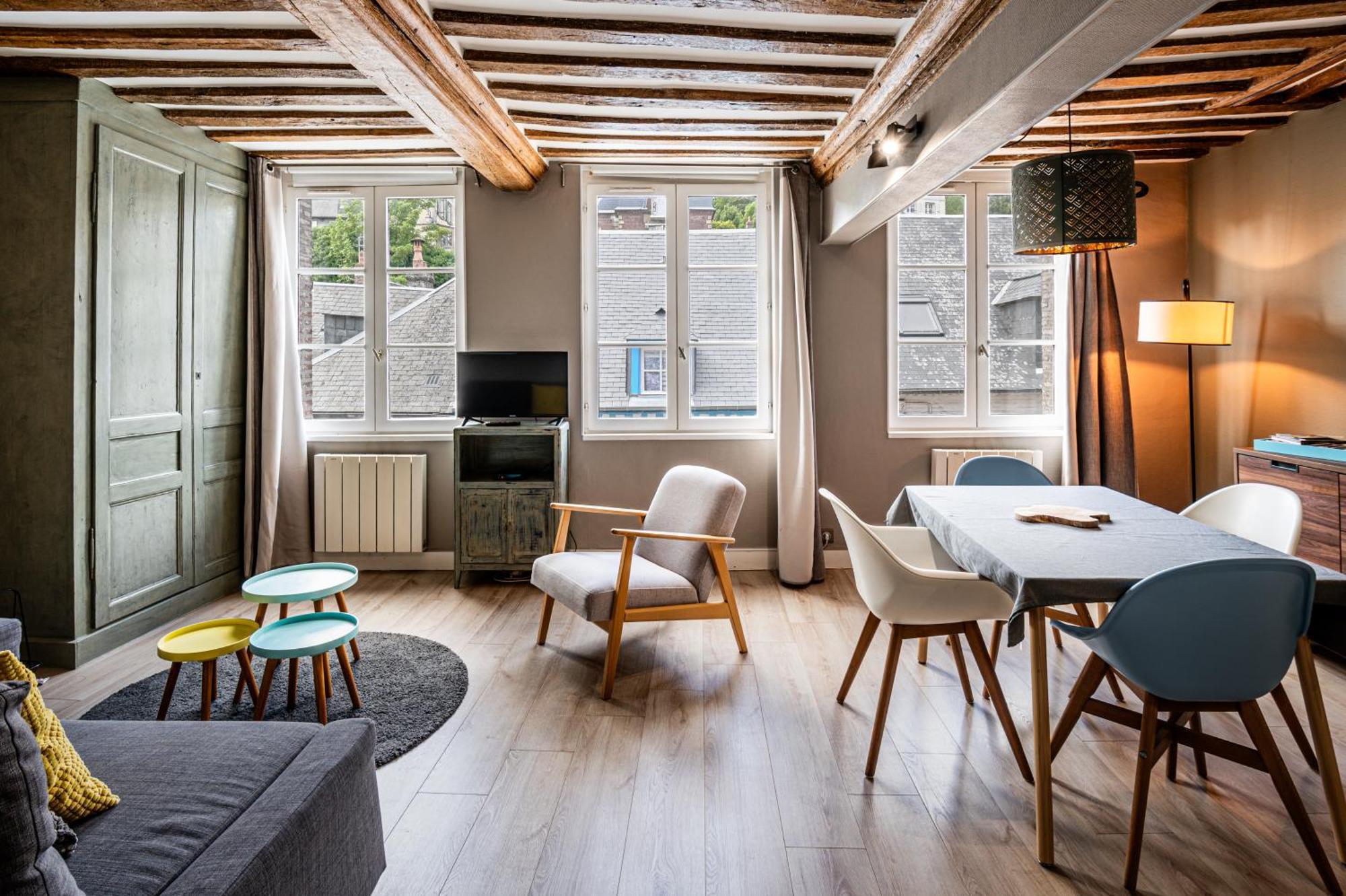 Cosy Loft - Plein Centre D'Honfleur Apartment ภายนอก รูปภาพ